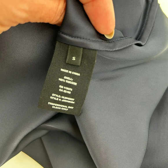 NWT Helmut Lang Navy Satin Sleeveless Asymmetrical  Harness Shoulder Top Size S - Picture 11 of 16